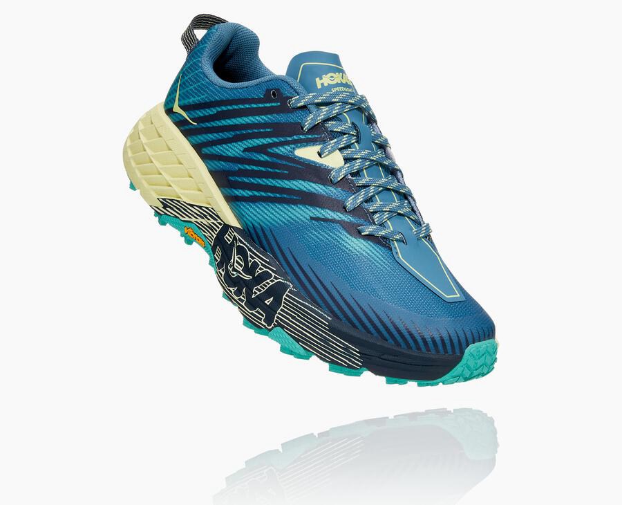 Hoka One One Spor Ayakkabı Kadın Mavi - Speedgoat 4 - ZI5903712